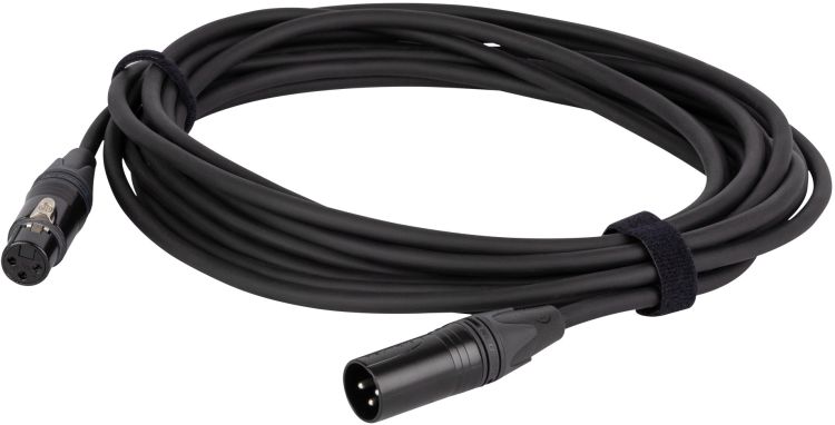 DAP-Audio FLN09 – DMX & AES/EBU XLR/M 3P auf XLR/F 3P Neutrik NC3-BAG Serie 3 m – versilbert