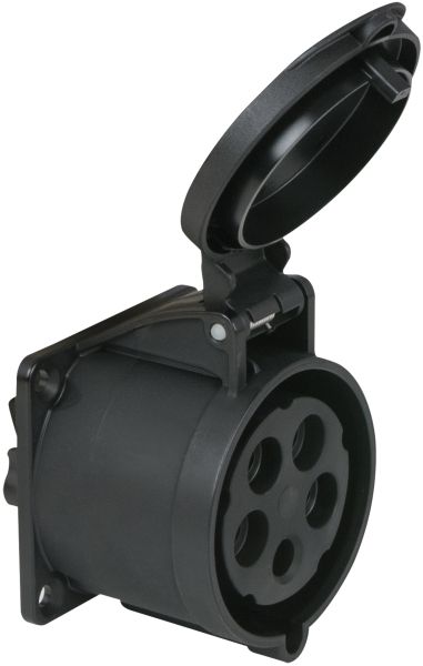 PCE CEE 32A 400V 5p Sockel weiblich - Schwarz, IP44