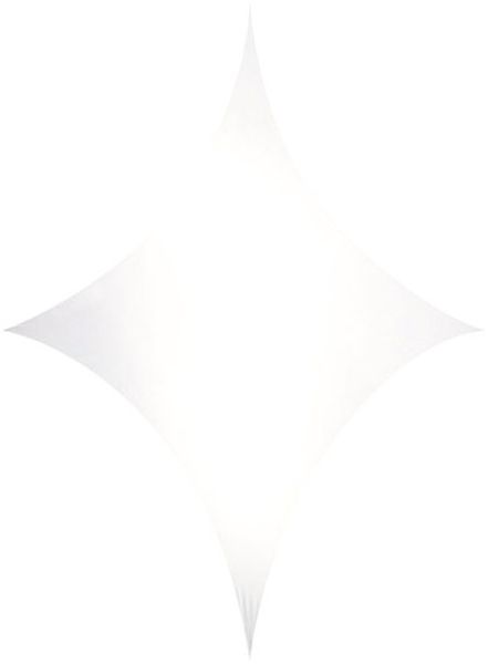 Stretch Shape Diamond 185cm x 125cm, White