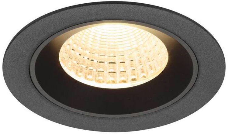 SLV NUMINOS® M, Deckeneinbauleuchte, 3000 K, 55°, IP20, rund, schwarz