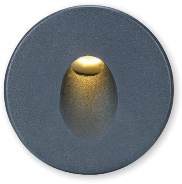 ISOLED Cover Aluminium rund 1 schwarz für Wandeinbauleuchte Sys-Wall68
