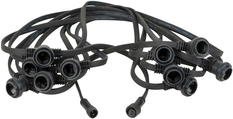 Showgear Festoon Light E27 100 cm Abstand – Schwarz – 50 m