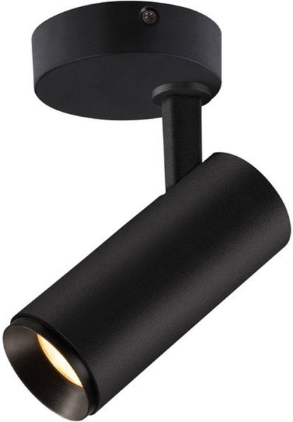 SLV NUMINOS® SPOT PHASE S, Indoor LED Deckenaufbauleuchte schwarz/schwarz 2700K 36°