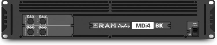 Ram Audio MDi4-6K D BS/P - 4 Kanal Verstärker 4 x 1500W 4 Ohm + Dante