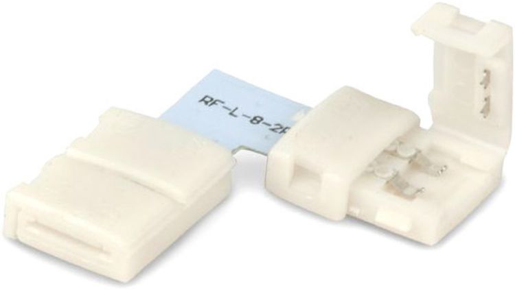 ISOLED Clip-Eck-Verbinder (max. 5A) für 2-pol. IP20 Flexstripes mit Breite 8mm, Pitch-Abstand