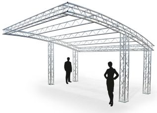 Naxpro-Truss Traversen&shy;konstruktion für modulare DJ-Bühnen