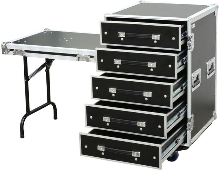Power Dynamics PD-FA6 5 Schubladen 3U Ingenieurgehäuse + Tisch