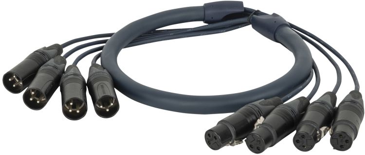 DAP-Audio Neutrik DMX Snake 4-way 3-pin XLR 4-Universum Multikabel - 10 m