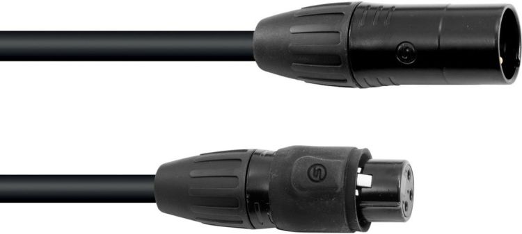 EUROLITE DMX Kabel SEC-1 IP65 3pol 15m sw