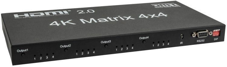 DMT VT101 – HDMI-Matrix 4x4, 4 Eingänge/4 Ausgänge, routbarer HDMI-Switch mit Fernbedienung -B-Stock-