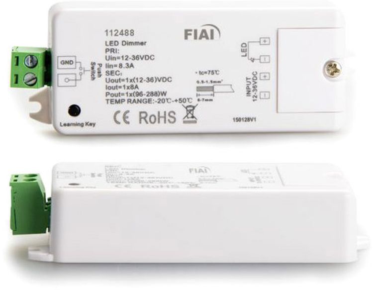 ISOLED Sys-One Funk/Push PWM-Controller, 1 Kanal, 12-36V 8A, 48V 4A