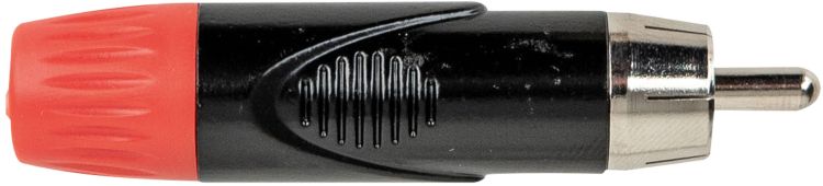 DAP-Audio RCA Connector, Male, Black Housing Rote Endkappe