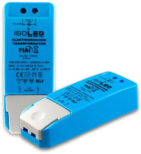 ISOLED LED Trafo 12V/AC, 0-70VA, dimmbar, SELV