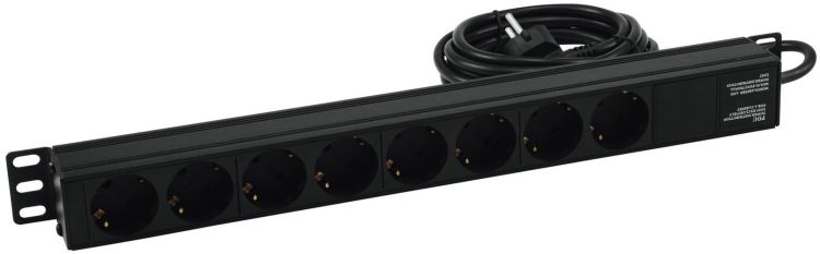 EUROLITE Steckdosenleiste R19-8 1HE sw 2,7m