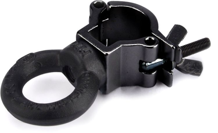 Riggatec Halbschelle - Halfcoupler klein schwarz  bis 10 kg (20 mm) mit Öse