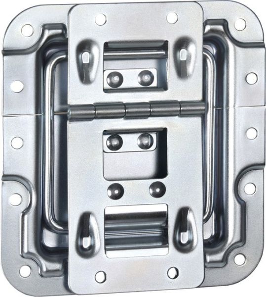 Adam Hall Hardware 270755 Deckelfeststeller gekröpft mit Scharnier, Klick-