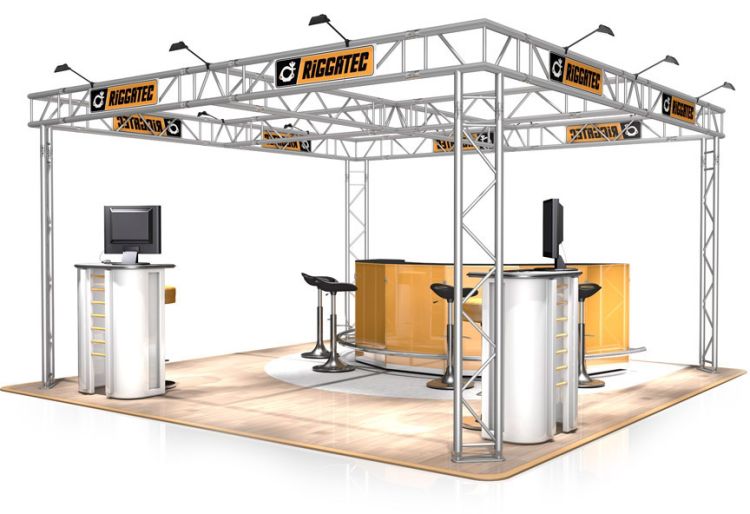 Messestand FD 32 - 4 x 4 x 2,5 m (LxBxH) - 16 m²