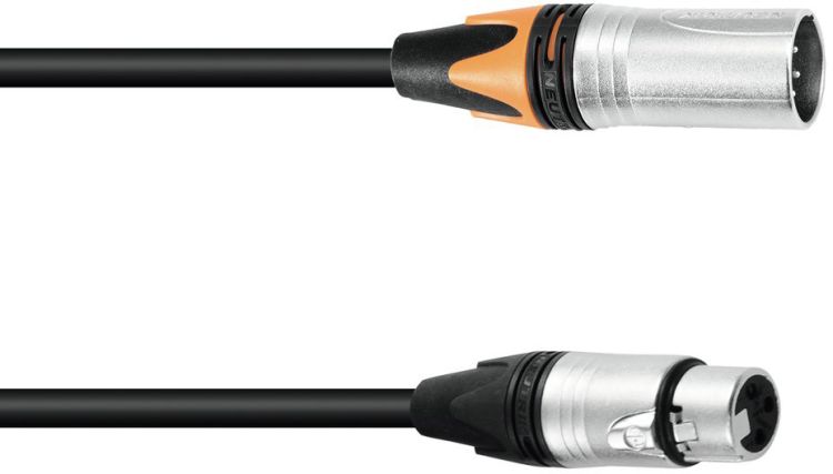 PSSO Adapterkabel DMX XLR 5pol/3pol 0,3m sw