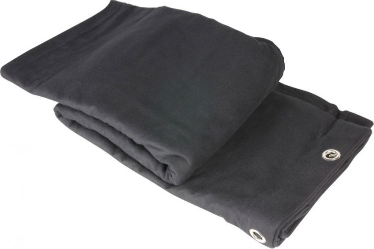 Adam Hall Accessories 0152 X 36 Bühnenmolton B1 schwarz 3 x 6 m