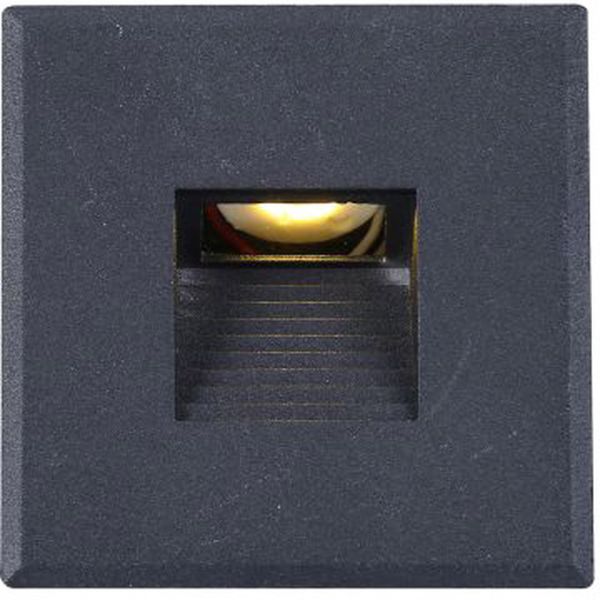ISOLED Cover Aluminium eckig 3 schwarz für Wandeinbauleuchte Sys-Wall68
