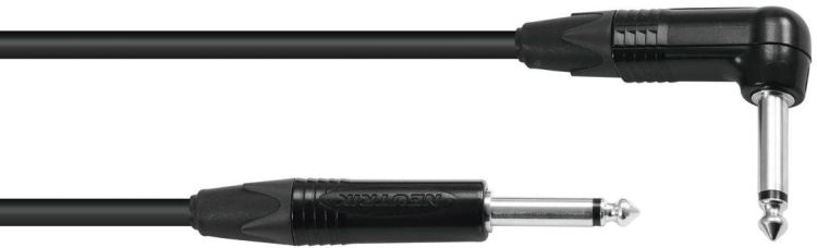 SOMMER CABLE Klinkenkabel 6,3 mono 1x 90° 3m sw Neutrik