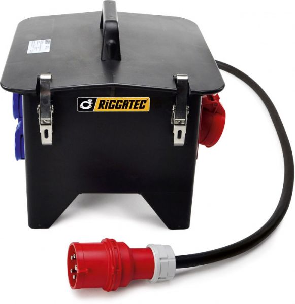 Riggatec Stromverteiler "Essen" IP44 32A in 2x16A 1x32A CEE 4xSK