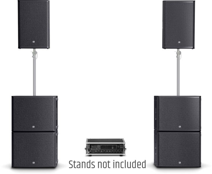 LD Systems STINGER G3 IMPACT SET - 2 x 15" Passiv-PA-Lautsprecher + 4 x 18" Passiv-Subwoofer +