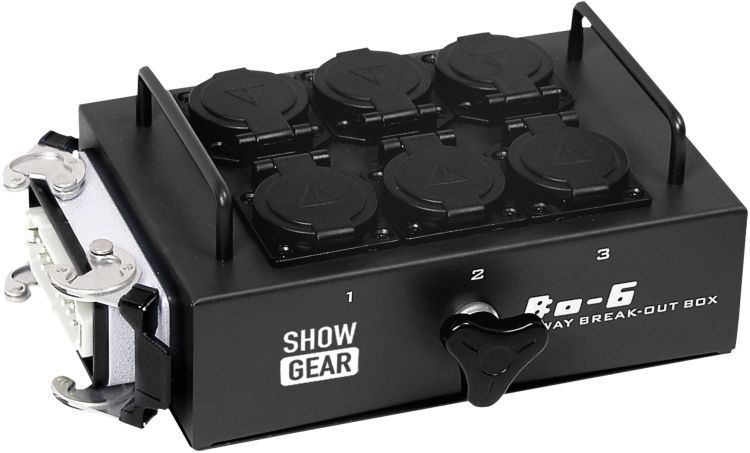 Showtec BO-6-S1  6 Schuko's and 1 x 16-pin connector