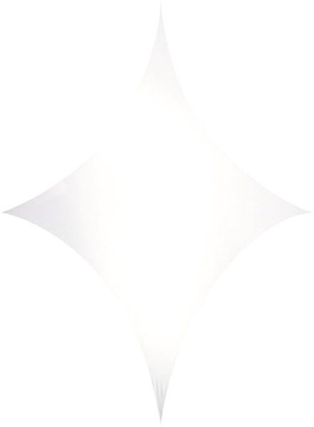 Stretch Shape Diamond 250cm x 125cm, White