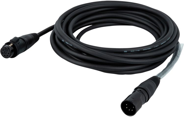 DAP-Audio FLR75 - IP65 DMX/AES-EBU XLR/M 5P auf XLR/F 5P Rean RCX5 Steckverbinder 10 m