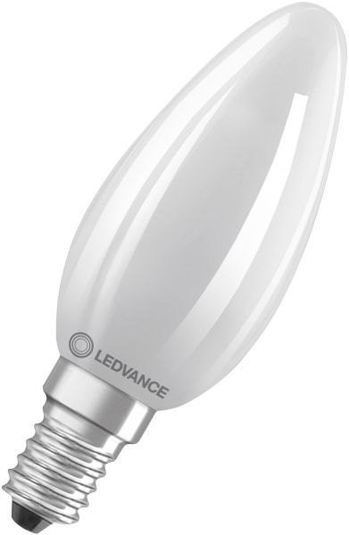 LEDVANCE LED Classic B 60 Glühfaden Energieeffizienzklasse A S 3,8 W 827 matt E14