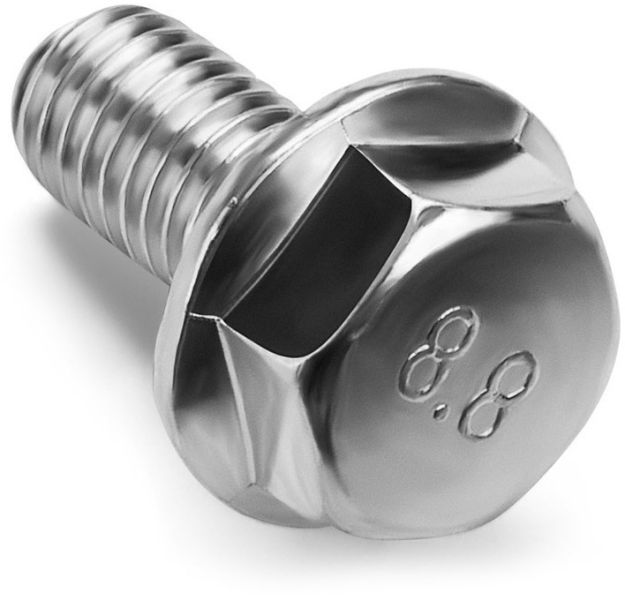Adam Hall Hardware 54M6X25 - Sperrzahn Schraube M6x25 mm, Stahl verzinkt, selbstsichernd