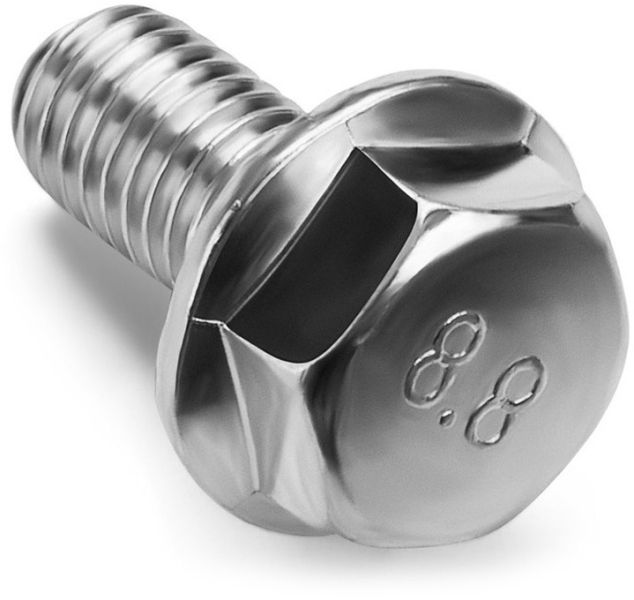 Adam Hall Hardware 54M6X20 - Sperrzahn Schraube M6x20 mm, Stahl verzinkt, selbstsichernd