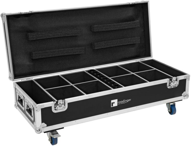 ROADINGER Flightcase 8x AKKU UP-4 QuickDMX mit Ladefunktion