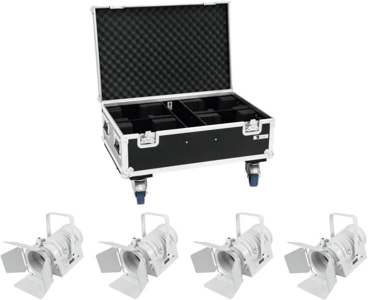 EUROLITE Set 4x LED THA-40PC ws + Case