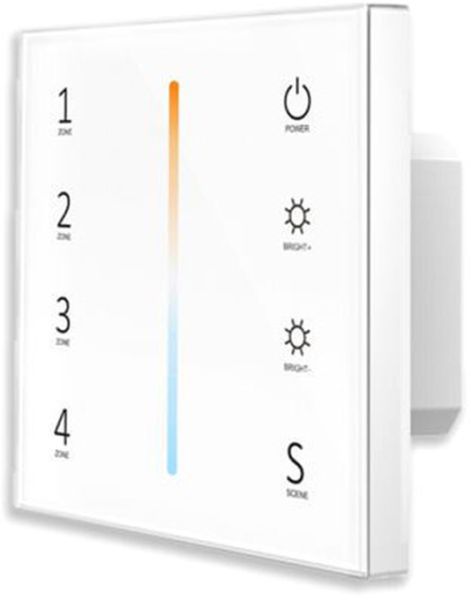 ISOLED Sys-Pro weißdynamische 4 Zonen Einbau-Touch-Fernbedienung + DMX-Output, weiß, 230V