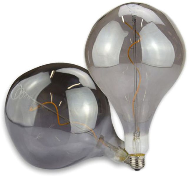 ISOLED E27 Vintage Line LED Dekobirne 165, 4W ultrawarmweiß, Glas smoky, dimmbar
