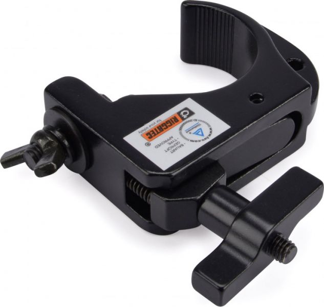 Riggatec Smart Hook Slim Clamp Mini Schwarz bis 75kg (32 - 35mm)