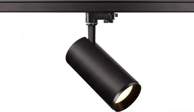 SLV NUMINOS, spot pour rail 3 allumages, intérieur, 60°, noir, LED, 28W, 4000K, variable Triac