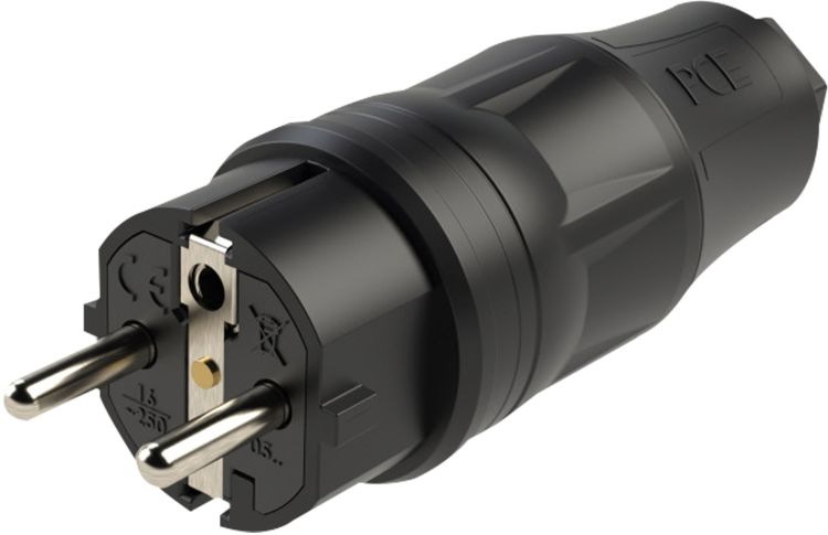 PCE Rubber Schuko Connector Male