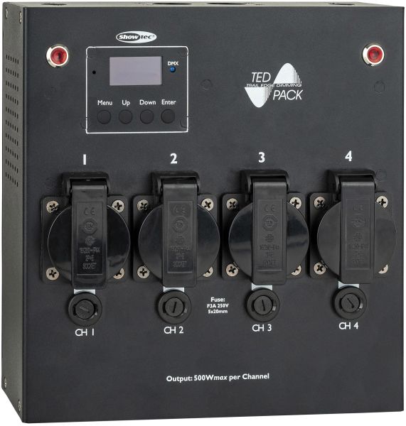 Showtec TED Pack CEE 7/5 4-Kanal Dimmerpack - FR/BE-Ausgangen