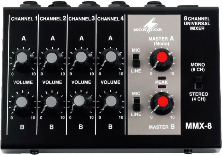 MONACOR MMX-8 Mikrofon-Mischer