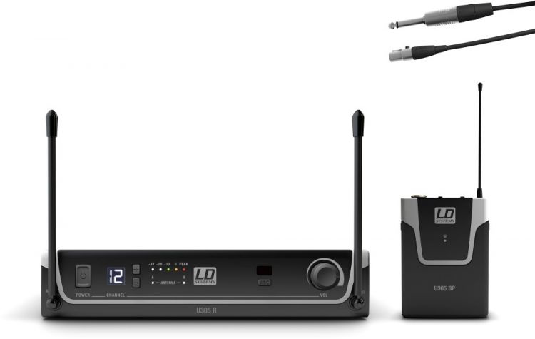 LD Systems U305 BPG Funksystem mit Bodypack und Gitarren Kabel