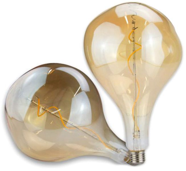 ISOLED E27 Vintage Line LED Dekobirne 165, 4W ultrawarmweiß, Glas amber, dimmbar