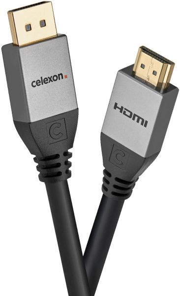 celexon DisplayPort auf HDMI Kabel 4K 2,0m - Professional Line