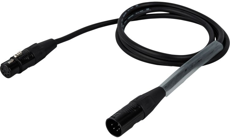 DAP-Audio FLR08 - DMX/AES-EBU XLR/M 5P auf XLR/F 5P 1,5 m - Versilbert