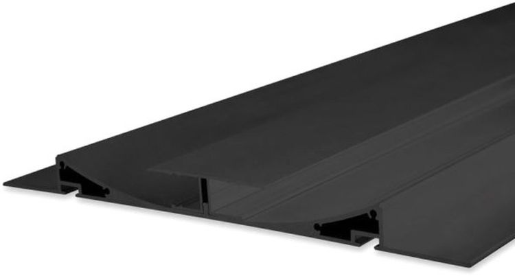 ISOLED LED Trockenbauleuchte Double Curve, schwarz eloxiert RAL 9005 200cm