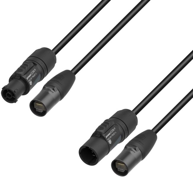 Adam Hall Cables 5 STAR H TCON N 0150 - Hybridkabel Netzwerk | Neutrik etherCON® x TRUE1® | 1,5 m