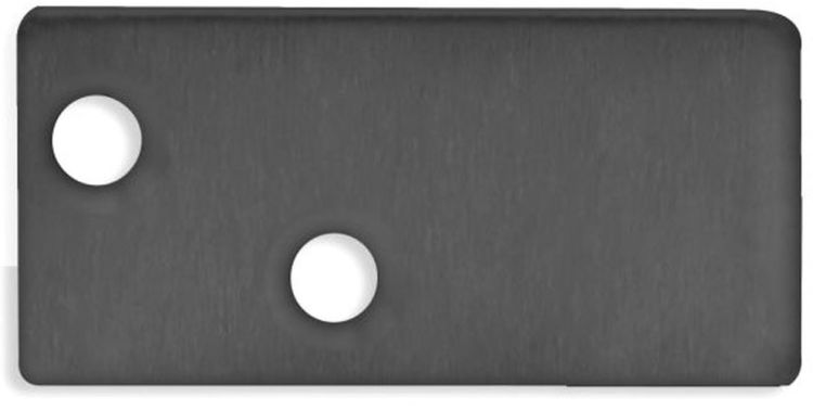ISOLED Endkappe EC95 Aluminium schwarz RAL 9005 für Profil FURNIT6 D inkl. Schrauben