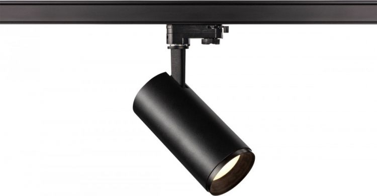 SLV NUMINOS, spot pour rail 3 allumages, intérieur, 36°, noir, LED, 20,1W, 4000K, variable Triac